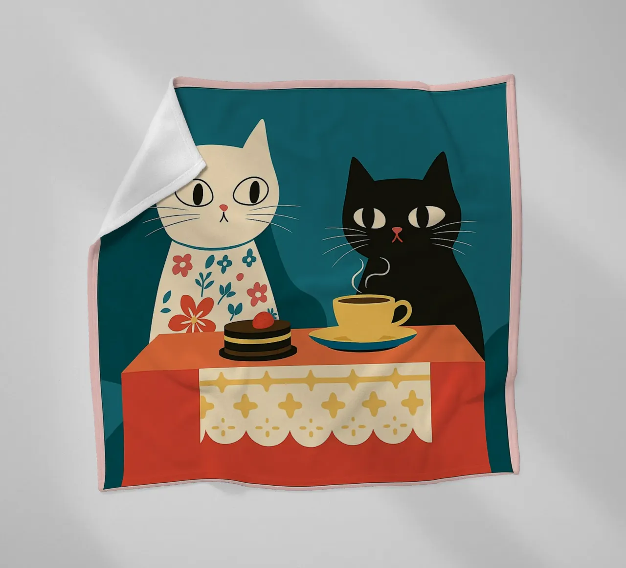 gatto più espresso meno despresso coperta in pile da Avocadoz