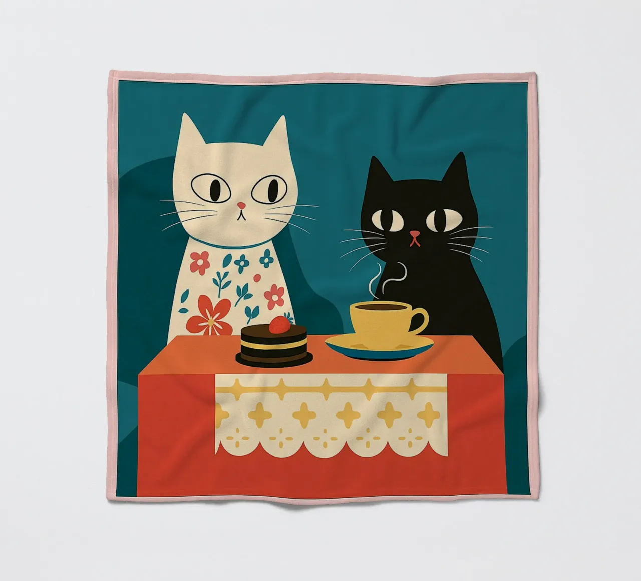 gatto più espresso meno despresso coperta in pile da Avocadoz