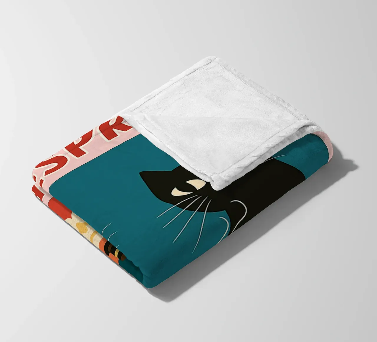 gatto più espresso meno despresso coperta in pile da Avocadoz