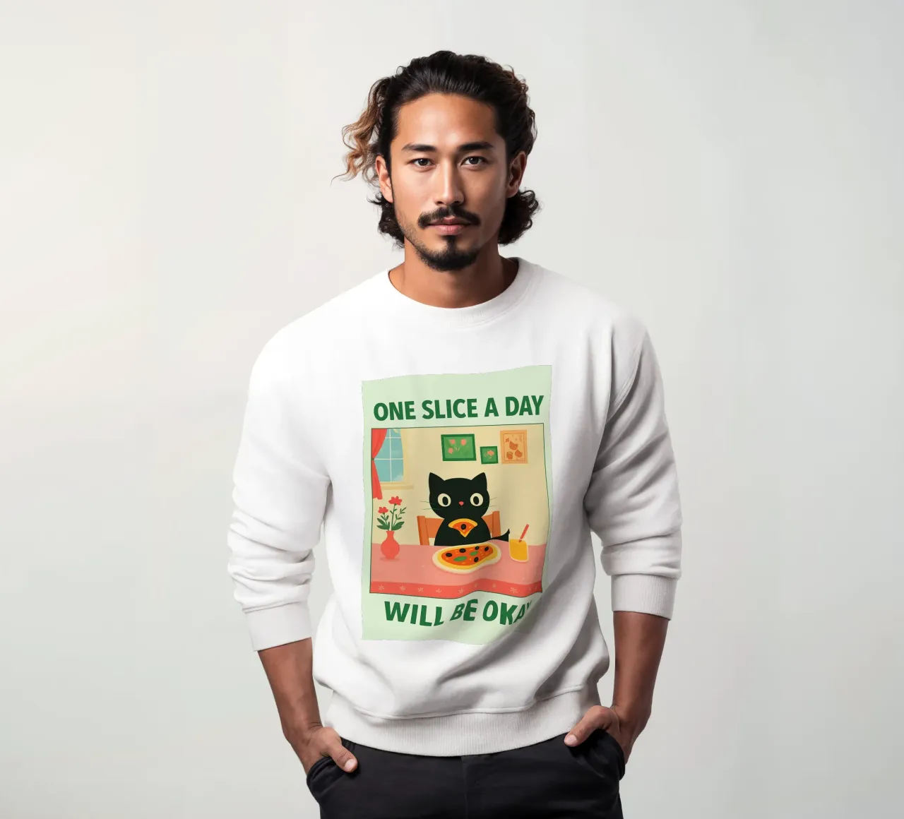 pizza per gatti una fetta al giorno va bene felpa da Avocadoz