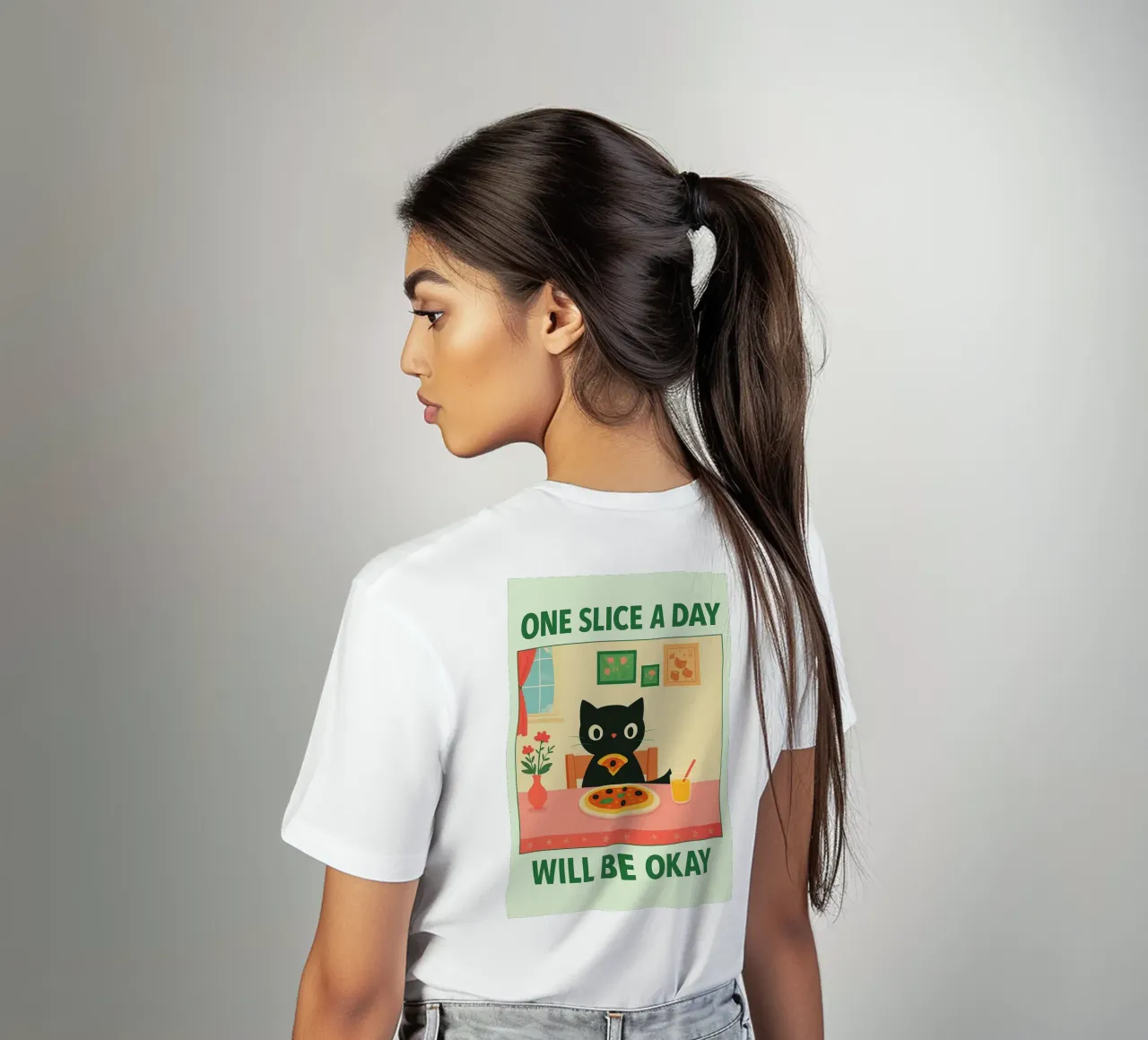 pizza per gatti una fetta al giorno va bene t-shirt da Avocadoz