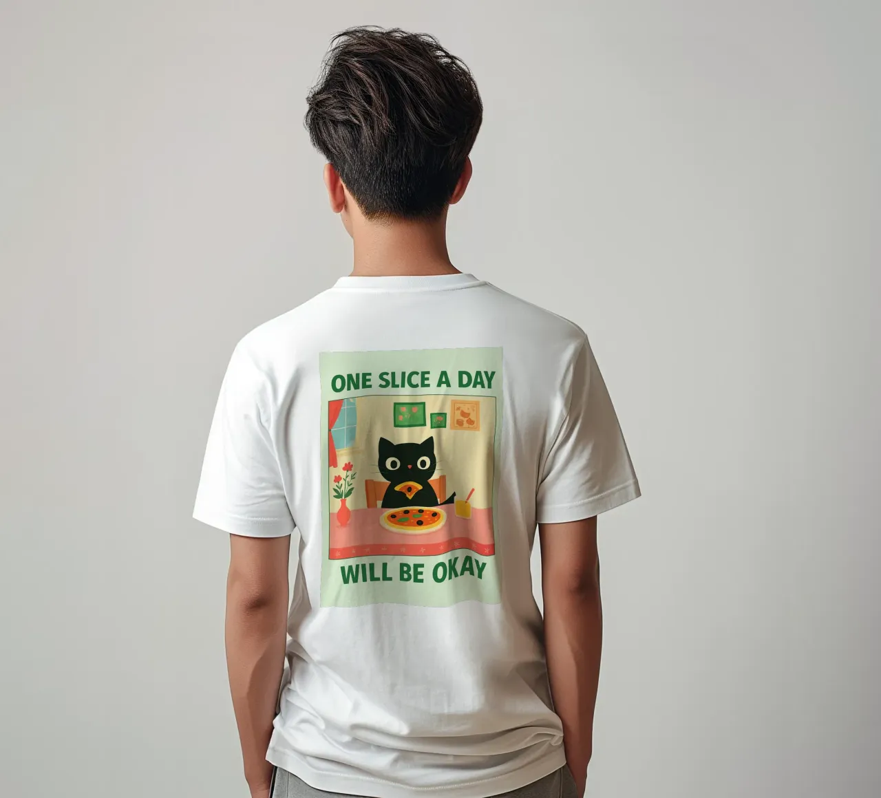 pizza per gatti una fetta al giorno va bene t-shirt da Avocadoz
