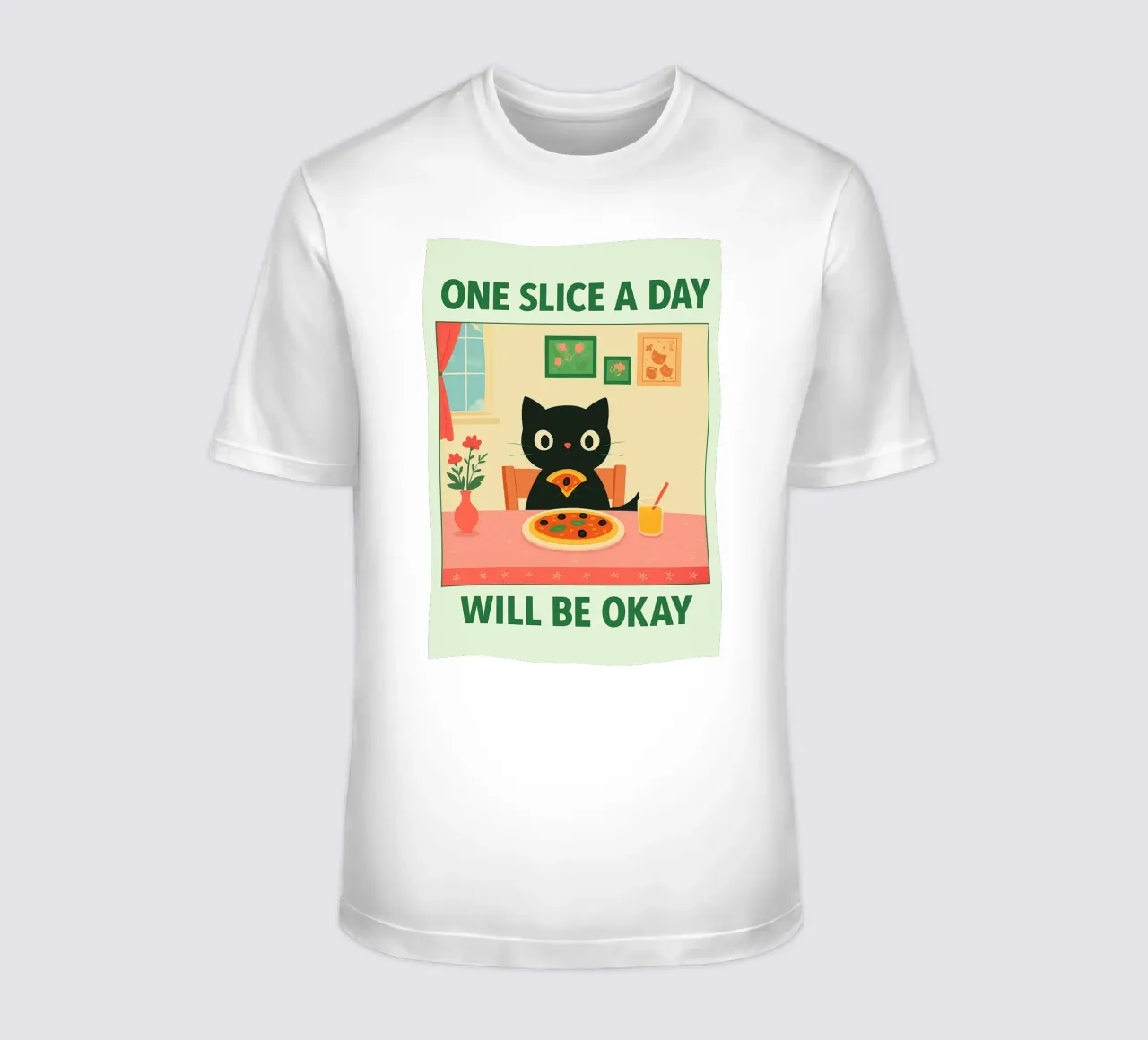 pizza per gatti una fetta al giorno va bene t-shirt da Avocadoz