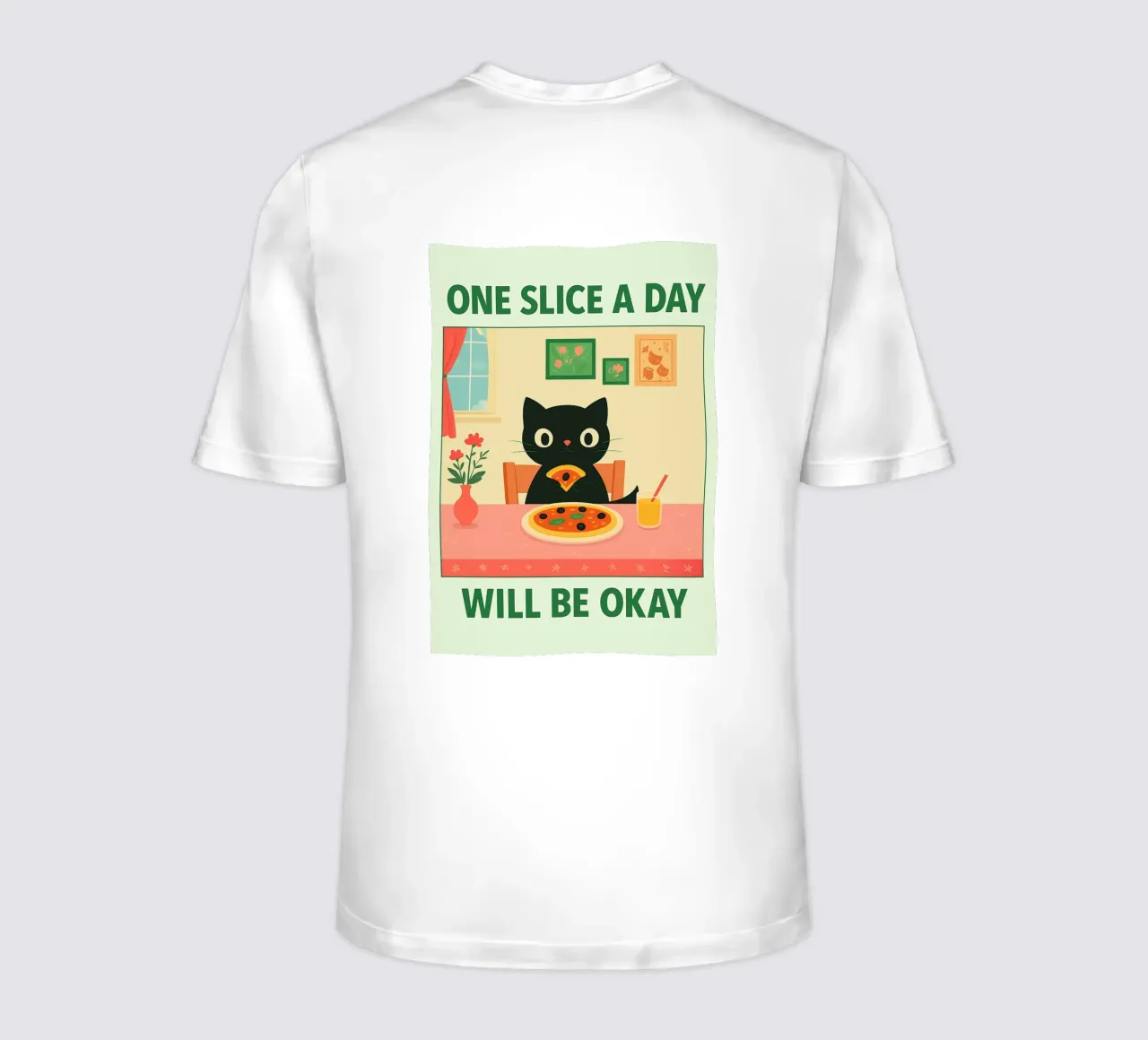 pizza per gatti una fetta al giorno va bene t-shirt da Avocadoz