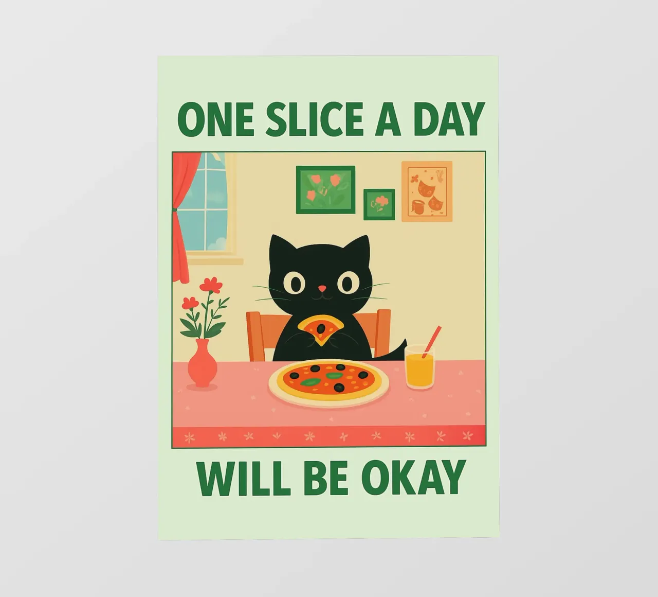 pizza per gatti una fetta al giorno va bene telo in pvc da Avocadoz