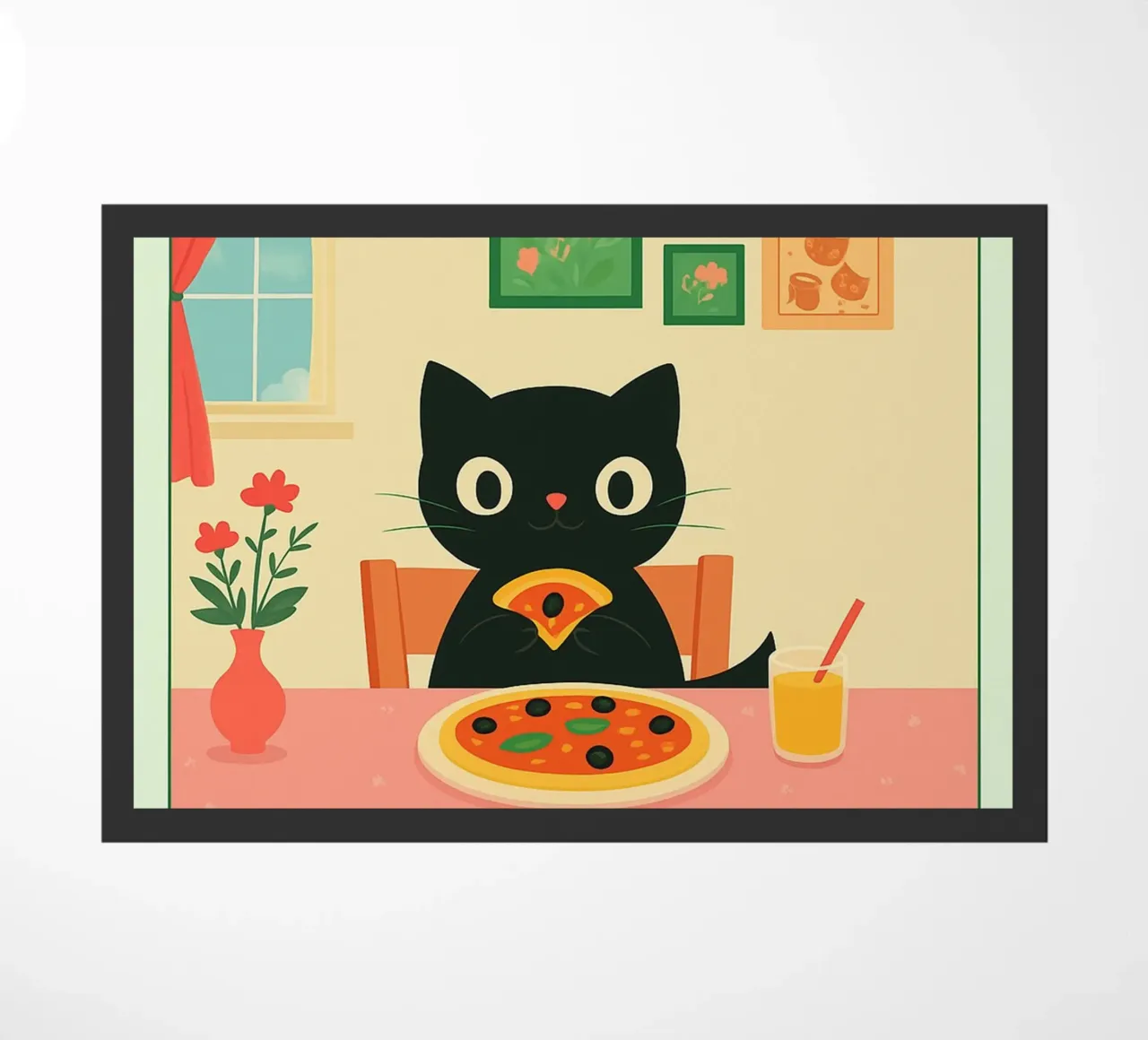 Katzenpizza - ein Stück pro Tag ist in Ordnung Fußmatte von Avocadoz