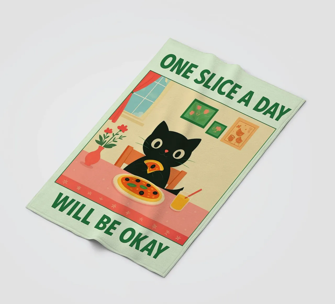 pizza per gatti una fetta al giorno va bene coperta in pile da Avocadoz