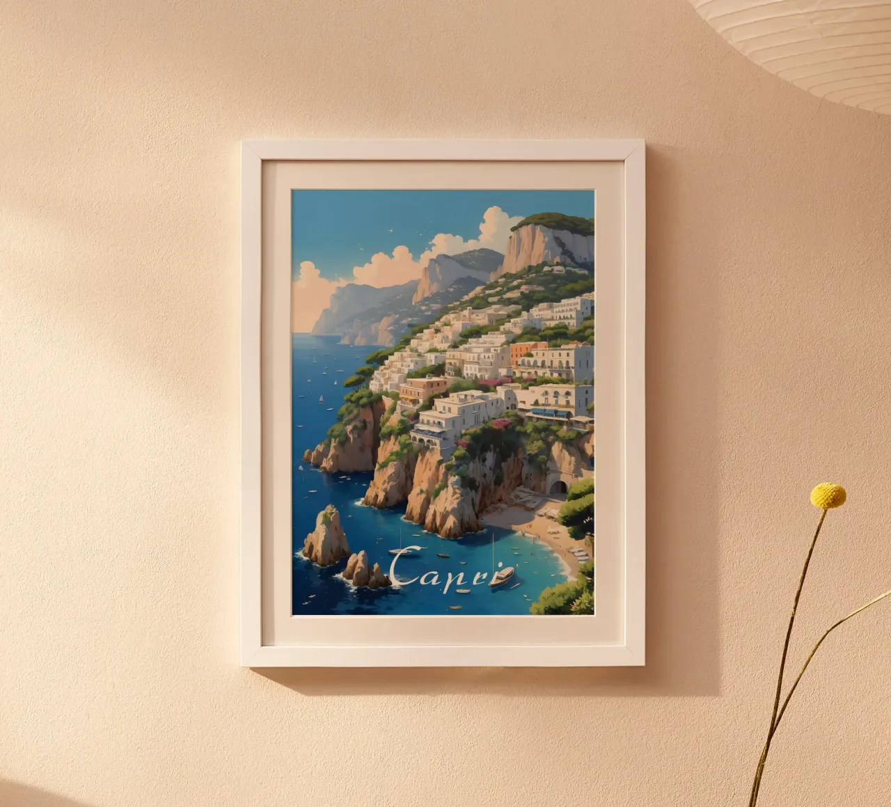 Paesaggio della costa di Capri carta hahnemühle da Charnwood Prints
