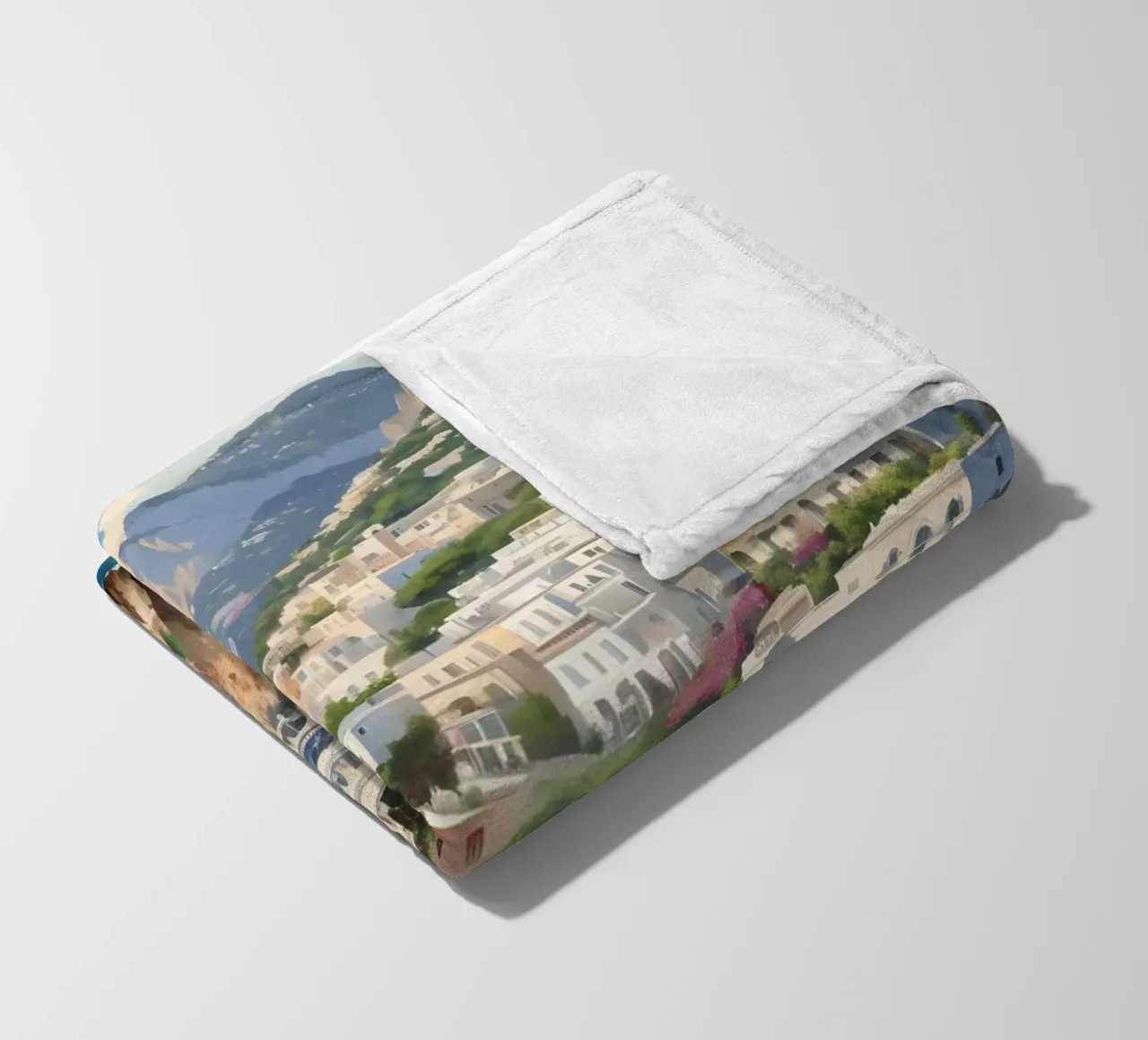 Paesaggio della costa di Capri coperta in pile da Charnwood Prints