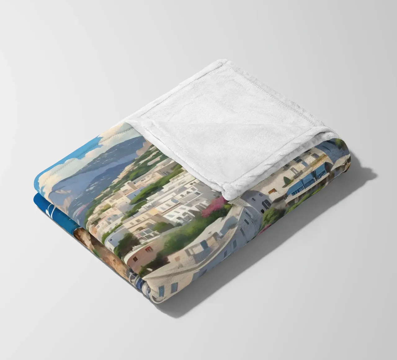 Paesaggio della costa di Capri coperta in pile da Charnwood Prints