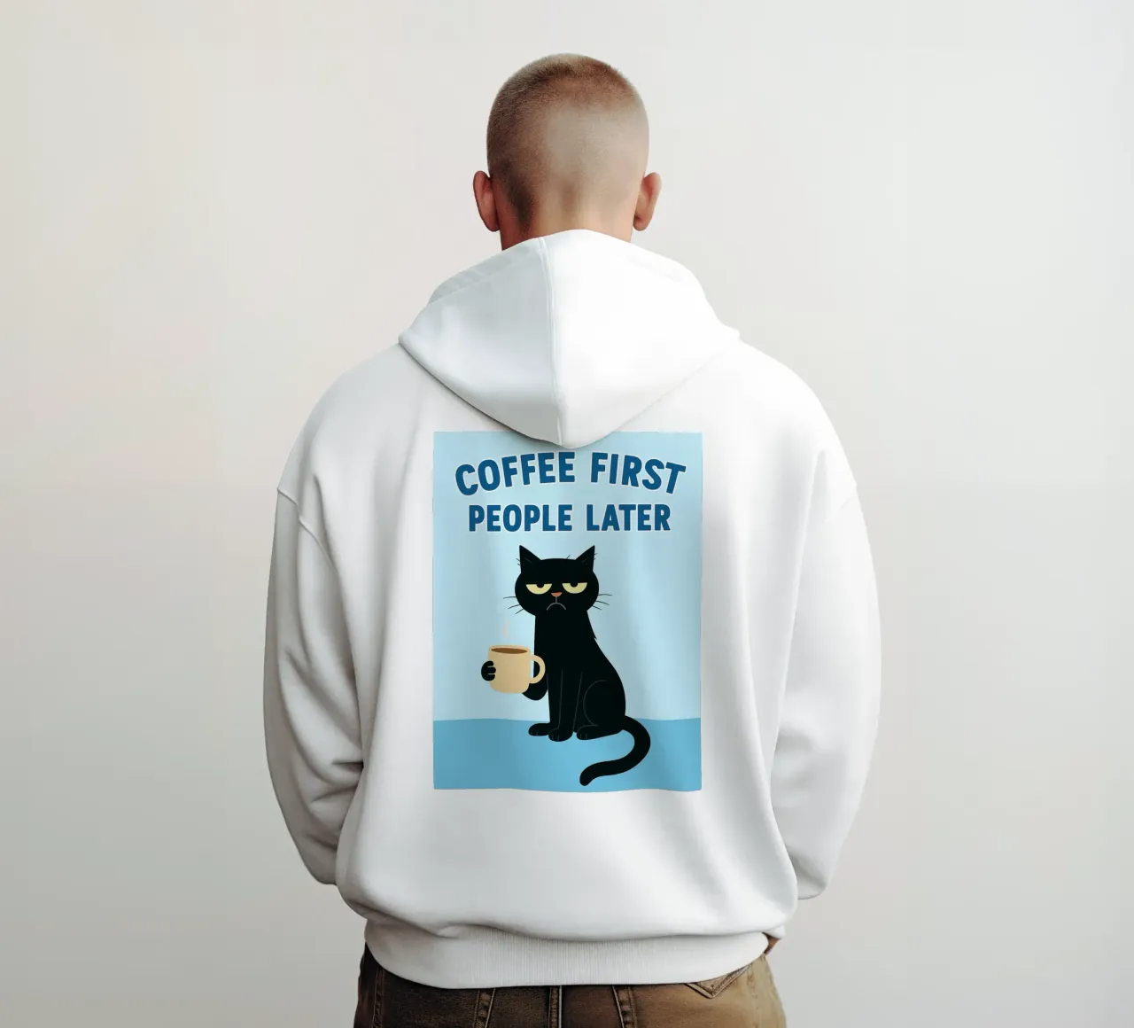 prima il caffè poi le persone felpa con cappuccio da Avocadoz