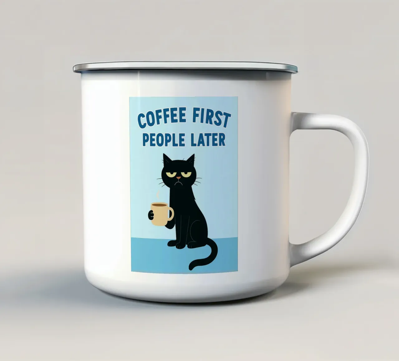 prima il caffè poi le persone tazza in smalto da Avocadoz