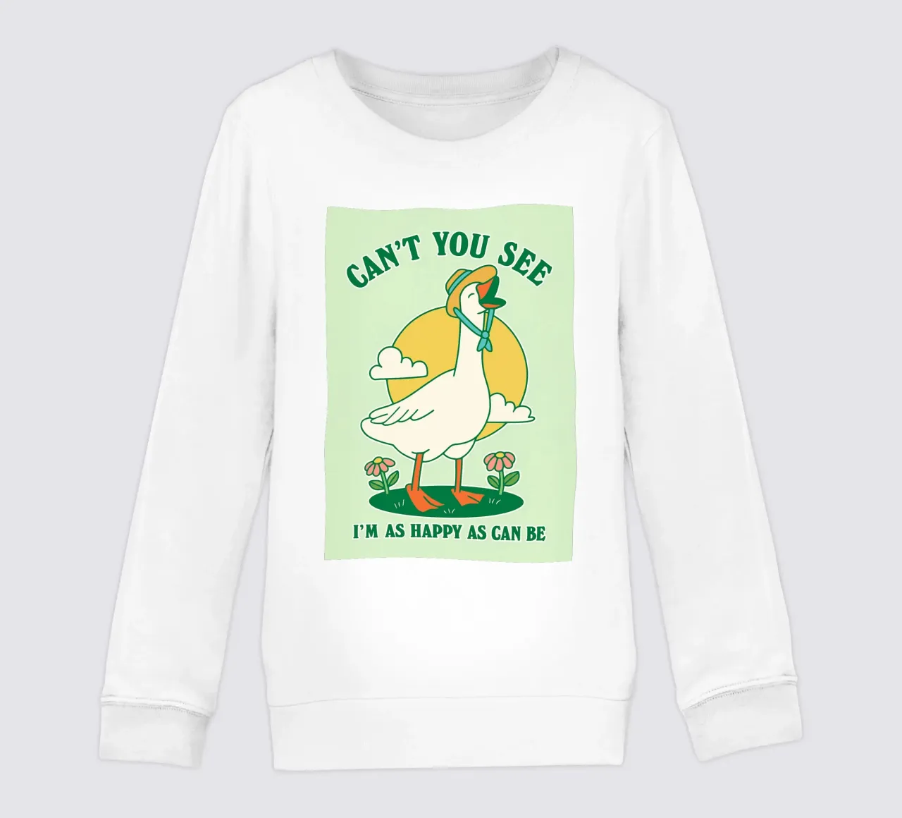 oca no puedes ver que soy tan feliz como se puede ser sudadera para niño de Avocadoz