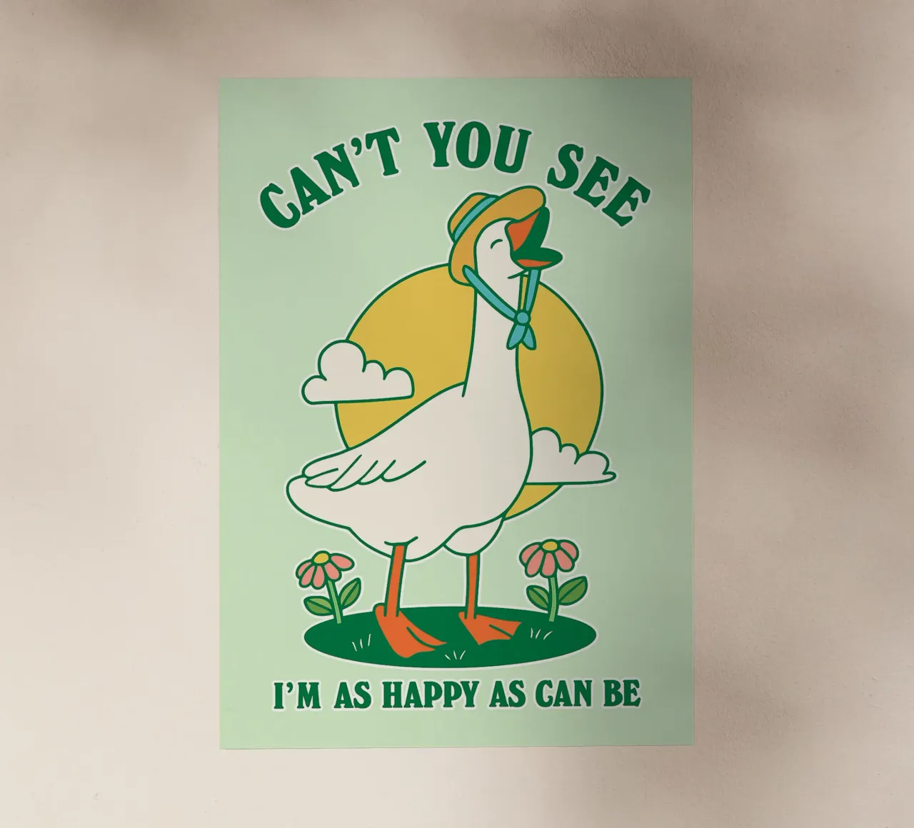oca no puedes ver que soy tan feliz como se puede ser lámina retroiluminada de Avocadoz