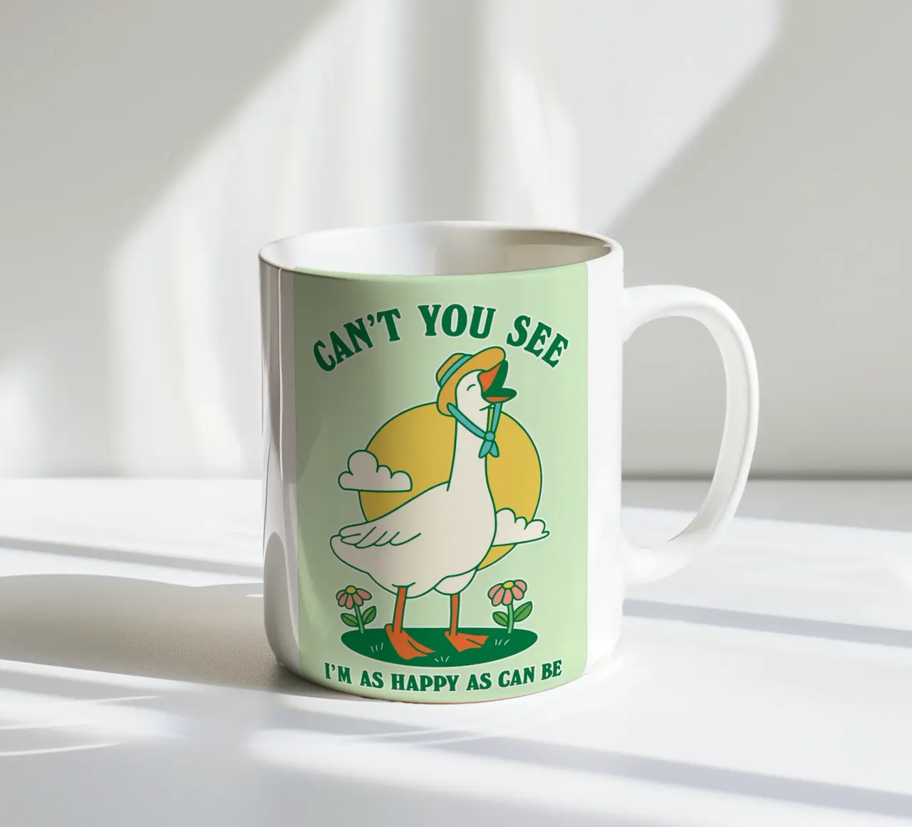 oca non vedi che sono felice come non mai tazza in ceramica da Avocadoz