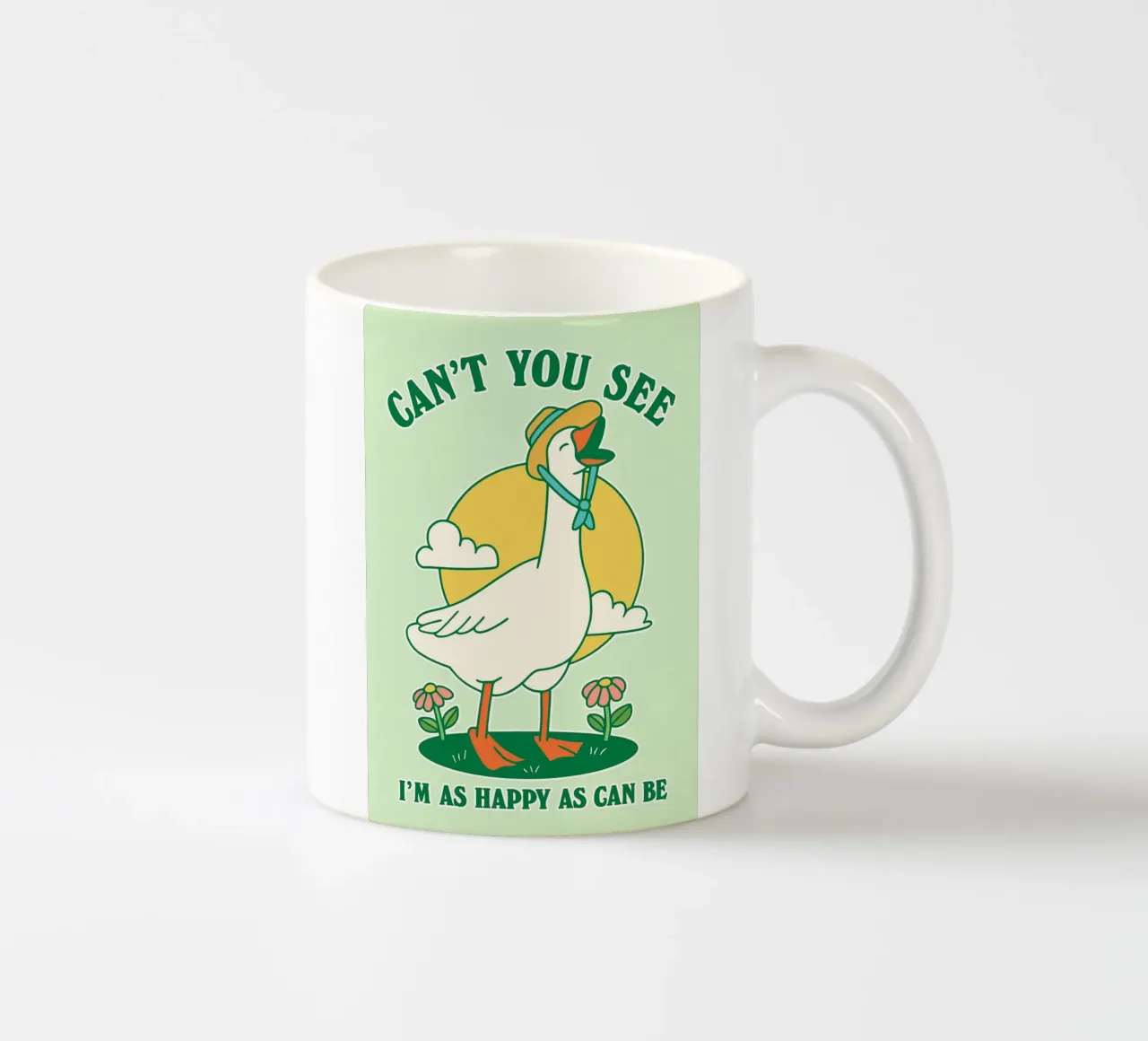 oca non vedi che sono felice come non mai tazza in ceramica da Avocadoz