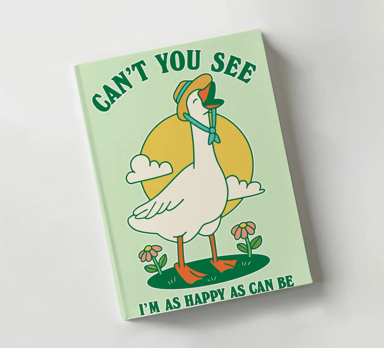 Gans kannst du nicht sehen ich bin so glücklich wie es nur geht Notizbuch von Avocadoz