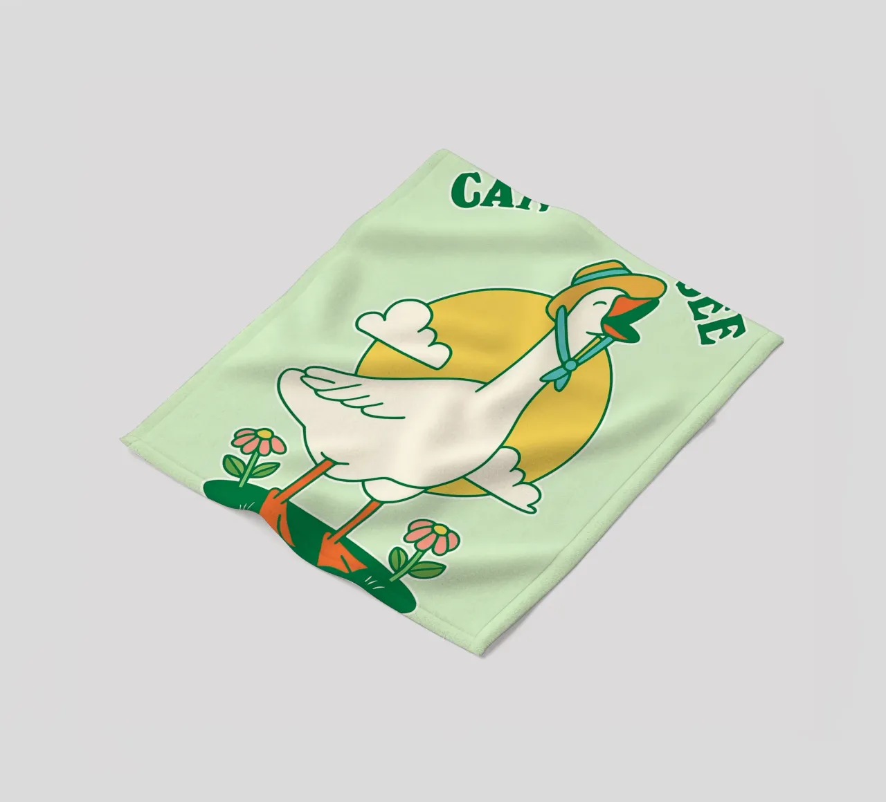 goose cant you see im as happy as can be fleece blanket by Avocadoz