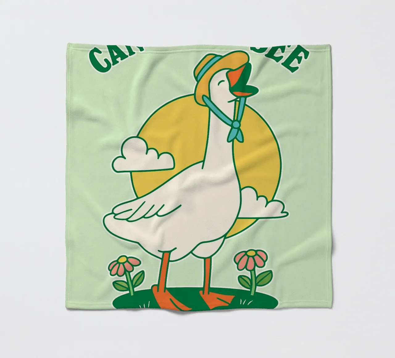 goose cant you see im as happy as can be fleece blanket by Avocadoz