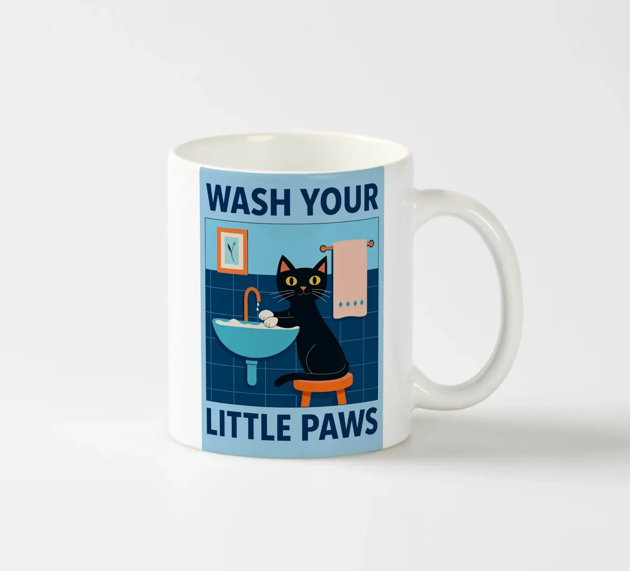 lava le tue zampette gatto tazza in ceramica da Avocadoz