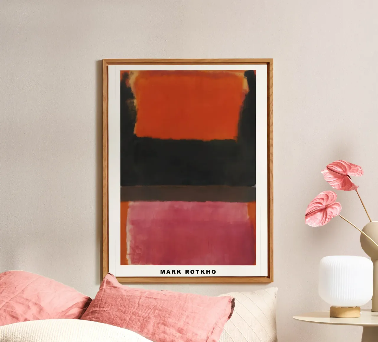 Mark Rothko n. 21 Rosso, marrone, nero e arancione alluminio dibond da traveler