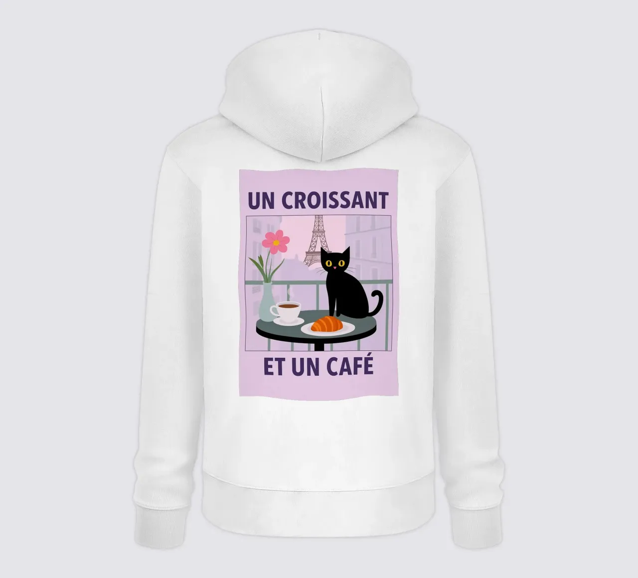 ein croissantt ein cafe cat Hoodie von Avocadoz