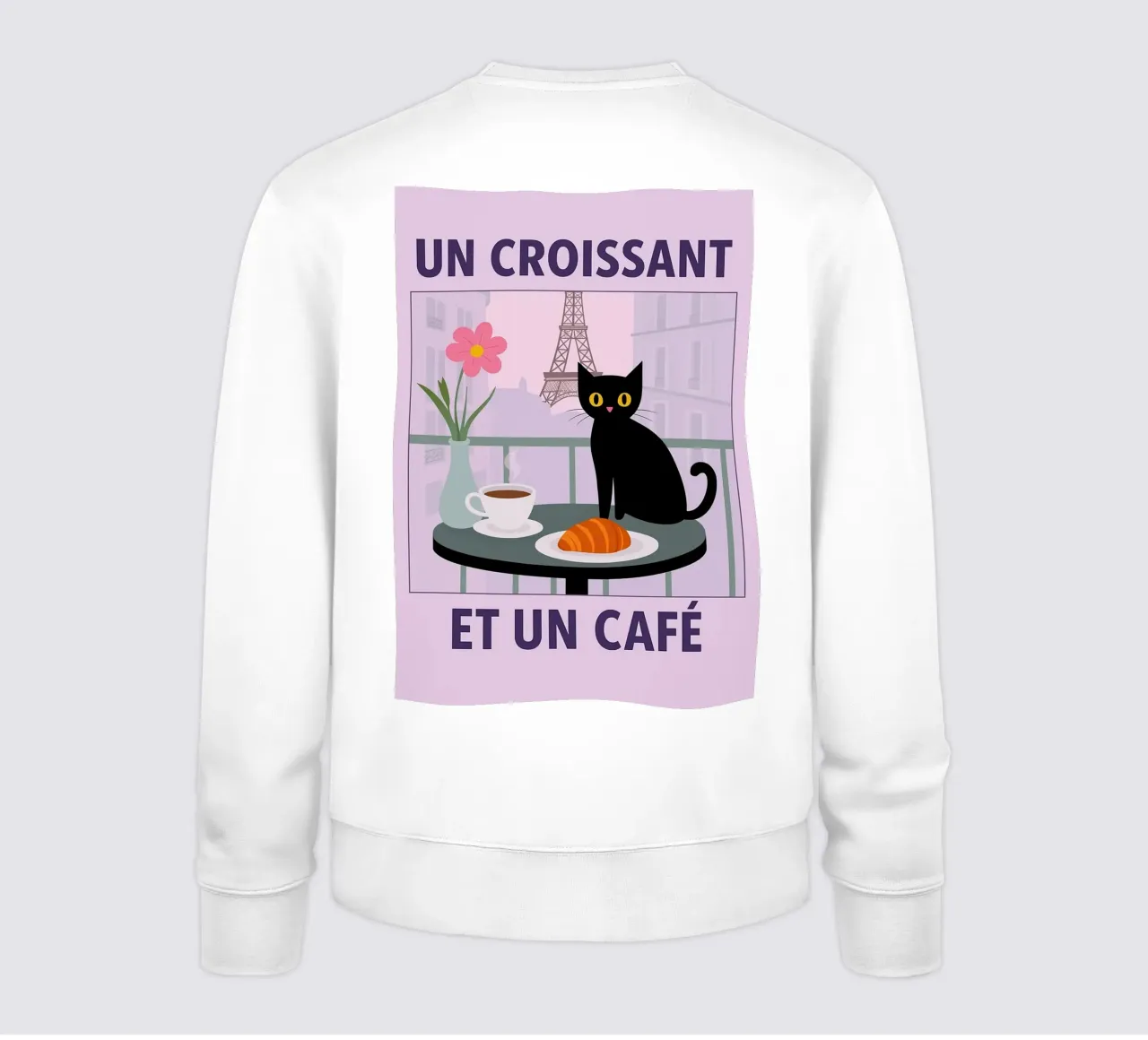 un croissantet un cafe cat sudadera de Avocadoz