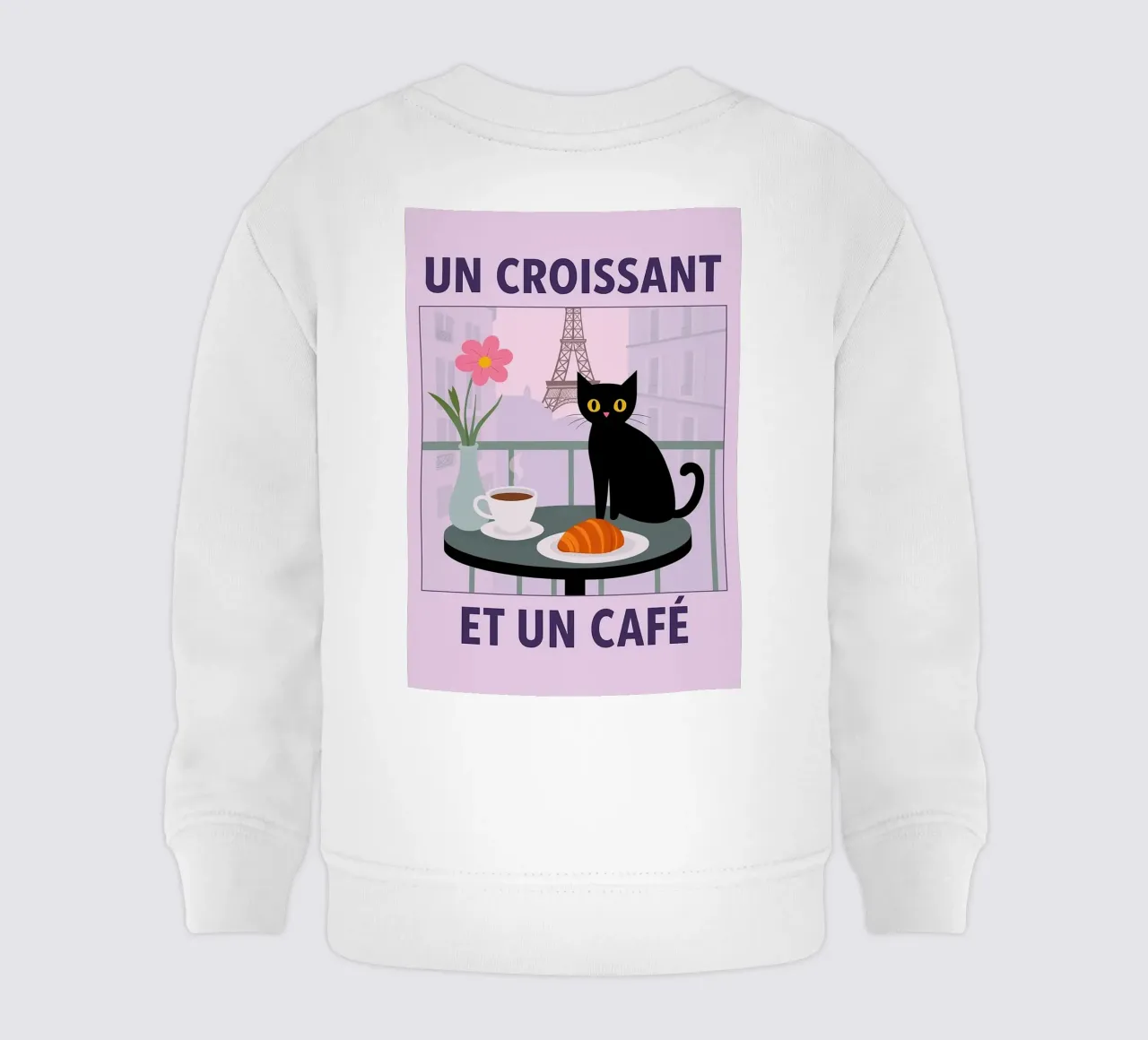 un croissantet un caffè gatto felpa neonato da Avocadoz