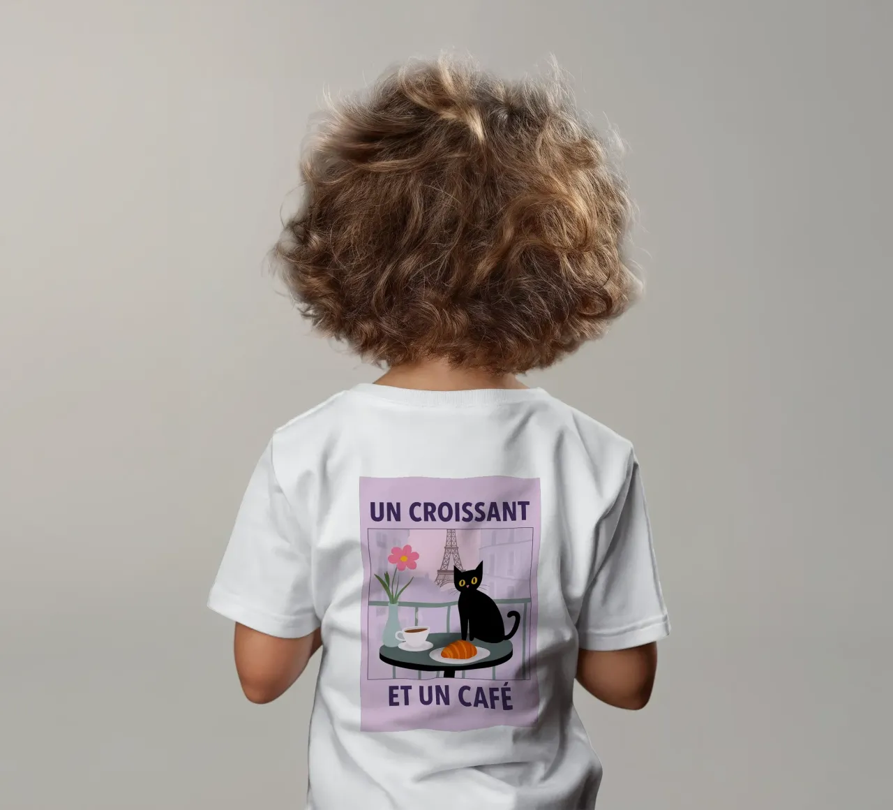 un croissantet un caffè gatto maglietta neonato da Avocadoz