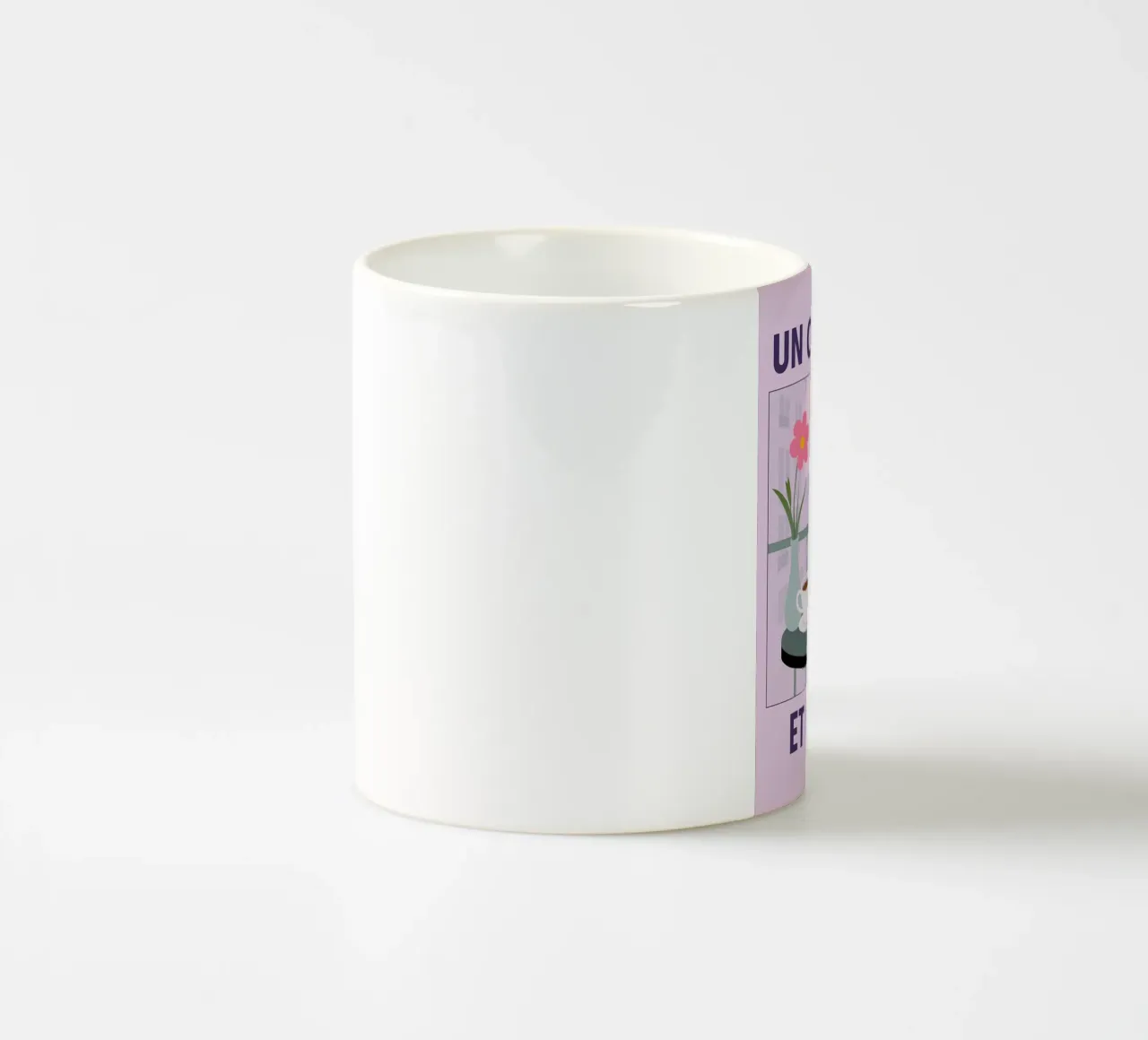 un croissantet un caffè gatto tazza in ceramica da Avocadoz