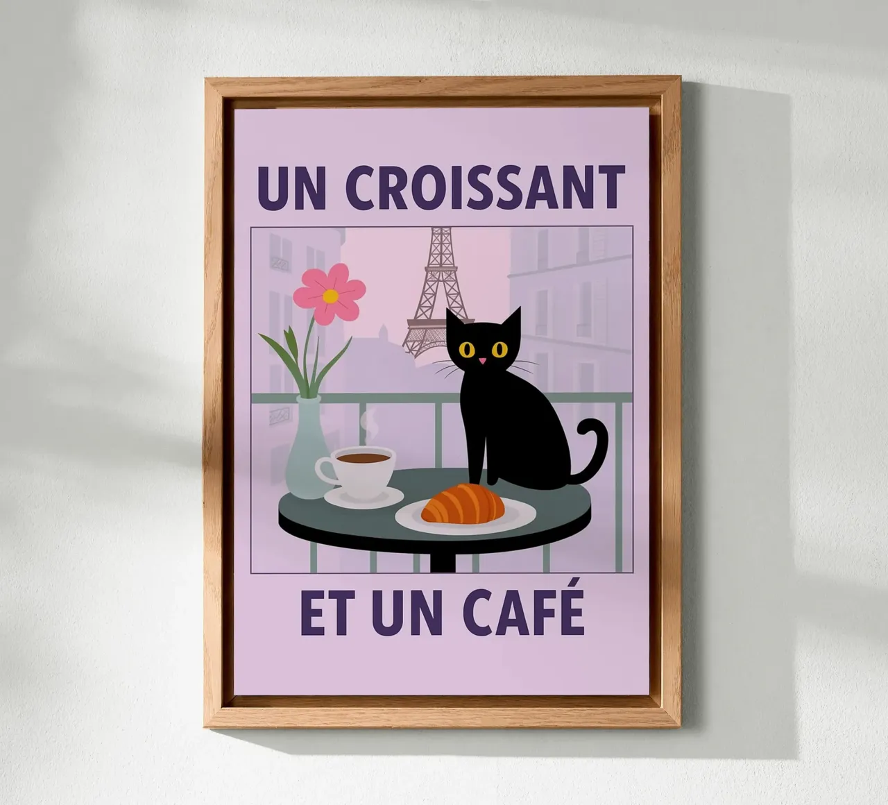 un croissantet un caffè gatto pannello forex da Avocadoz