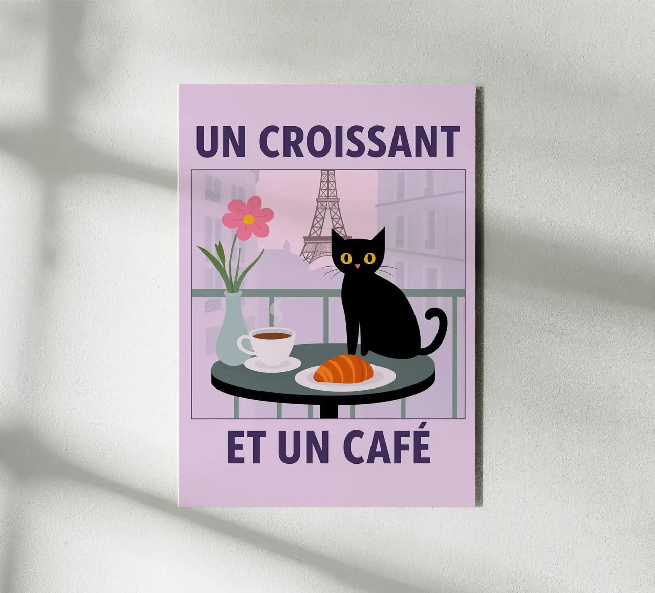 un croissantet un caffè gatto pannello forex da Avocadoz