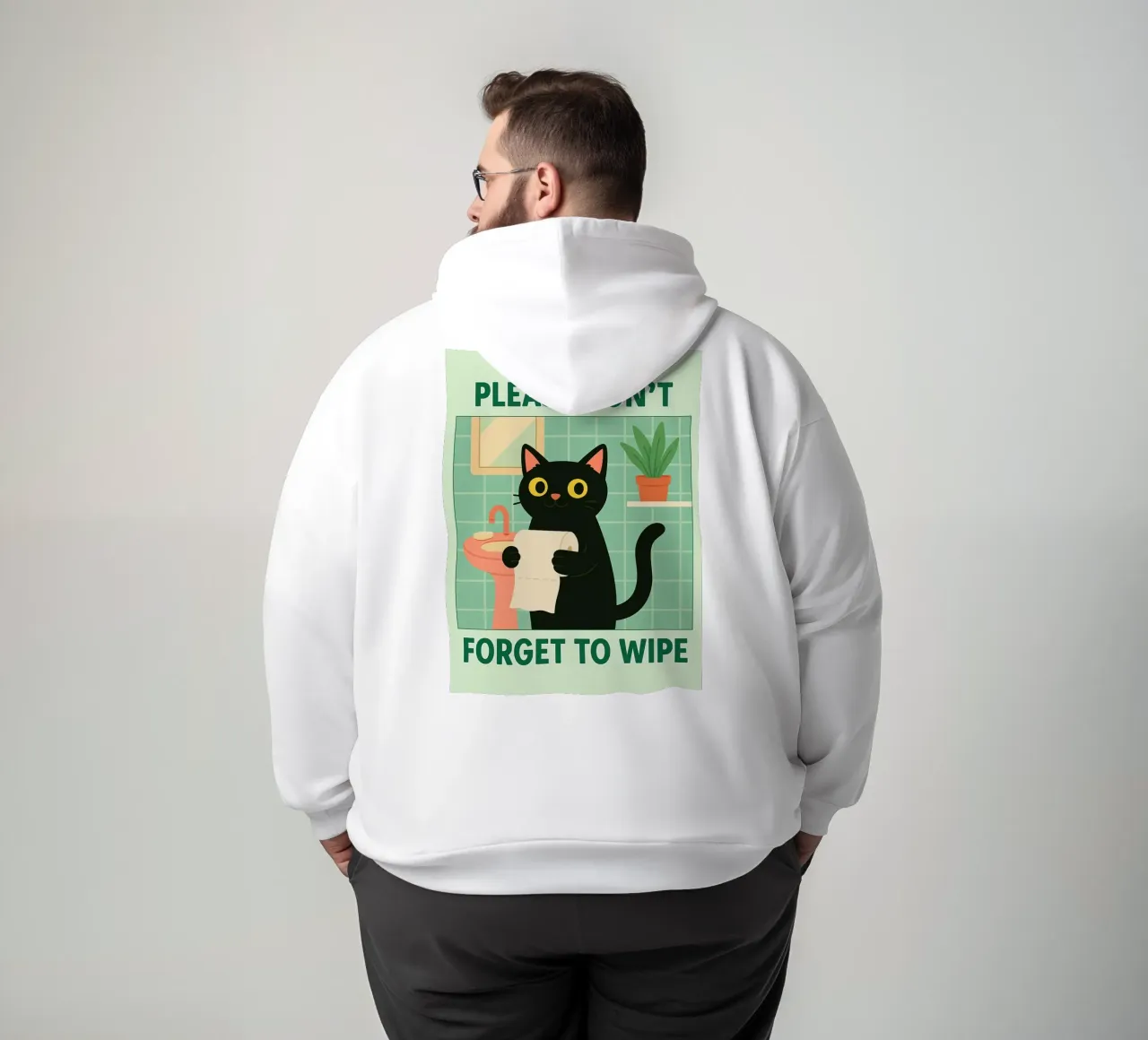 non dimenticare di pulire il gatto felpa con cappuccio da Avocadoz