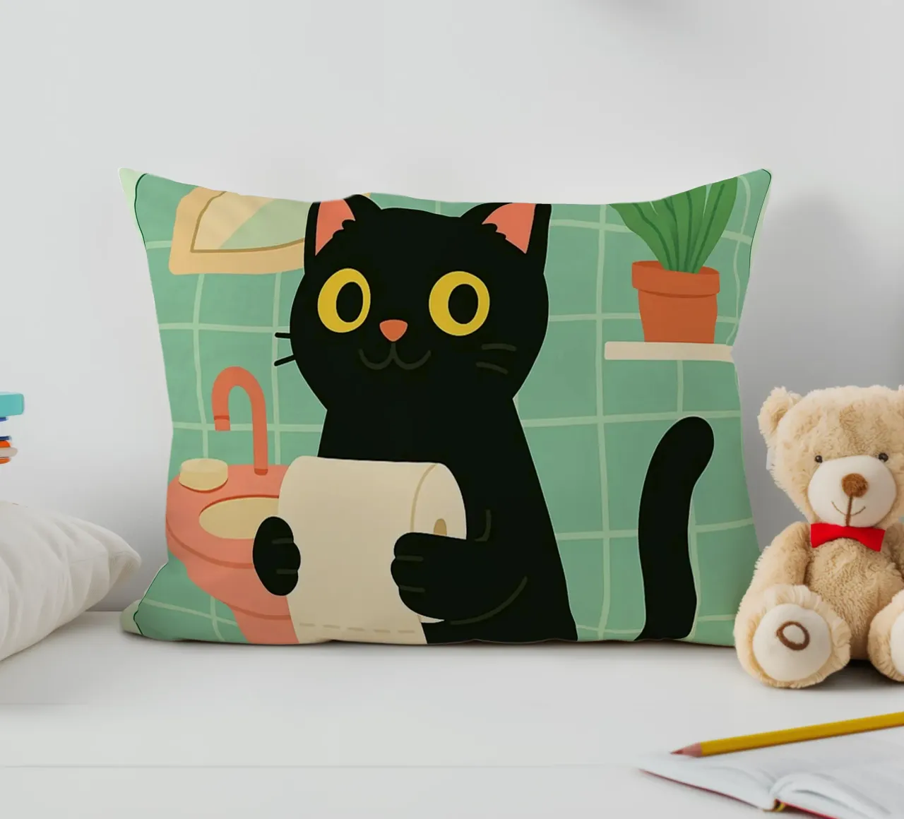 non dimenticare di pulire il gatto cuscino da Avocadoz