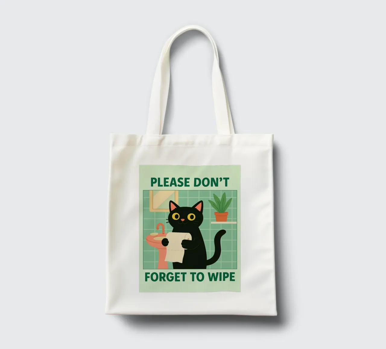 Bitte vergessen Sie nicht, die Katze zu wischen Jutebeutel von Avocadoz