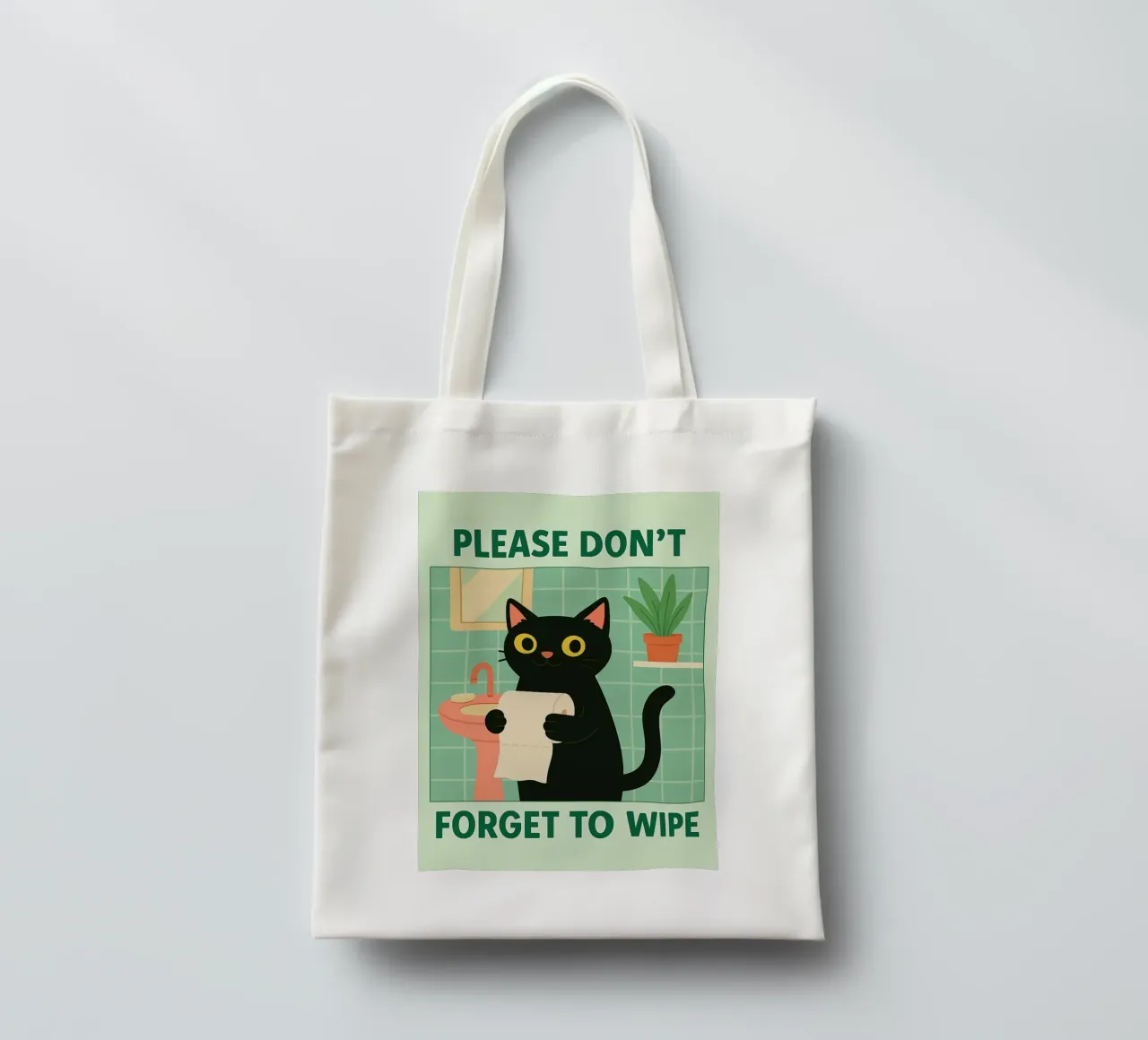 Bitte vergessen Sie nicht, die Katze zu wischen Jutebeutel von Avocadoz