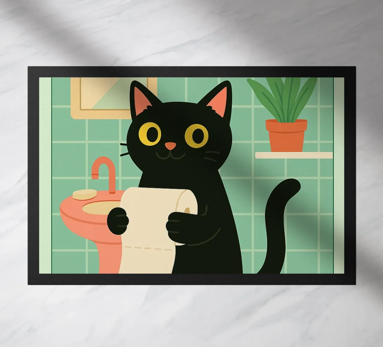 Bitte vergessen Sie nicht, die Katze zu wischen Fußmatte von Avocadoz