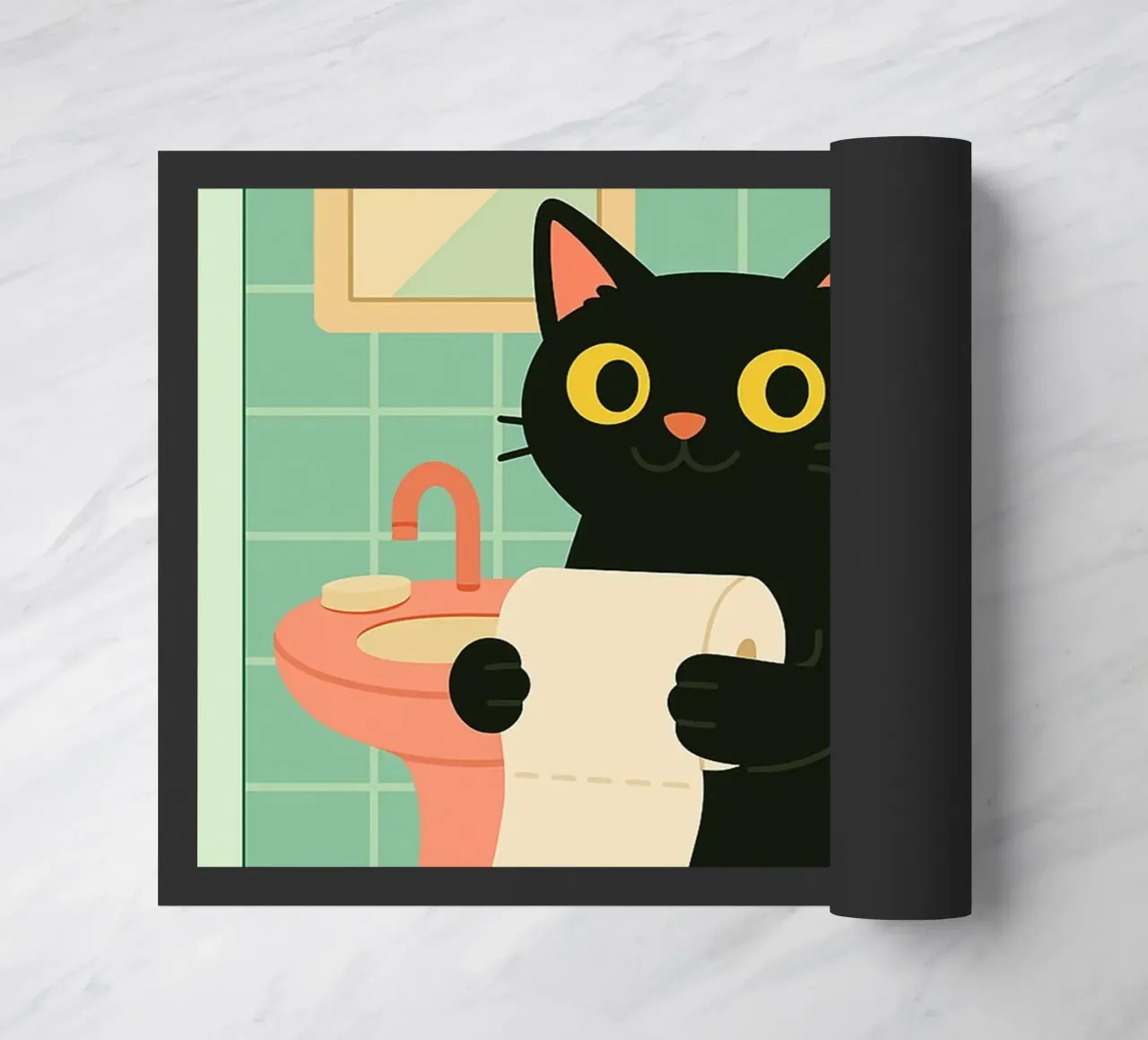 Bitte vergessen Sie nicht, die Katze zu wischen Fußmatte von Avocadoz