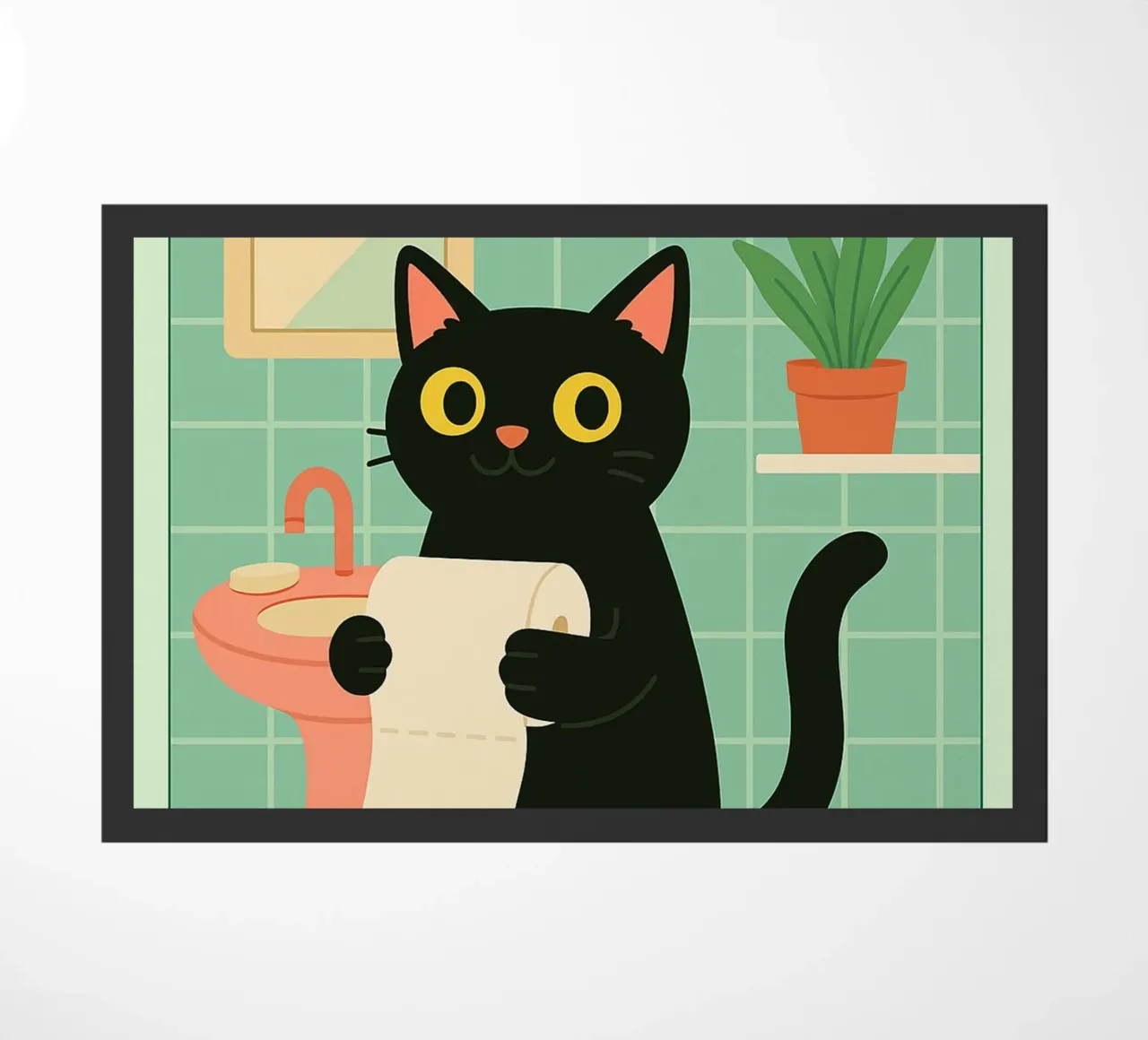 Bitte vergessen Sie nicht, die Katze zu wischen Fußmatte von Avocadoz
