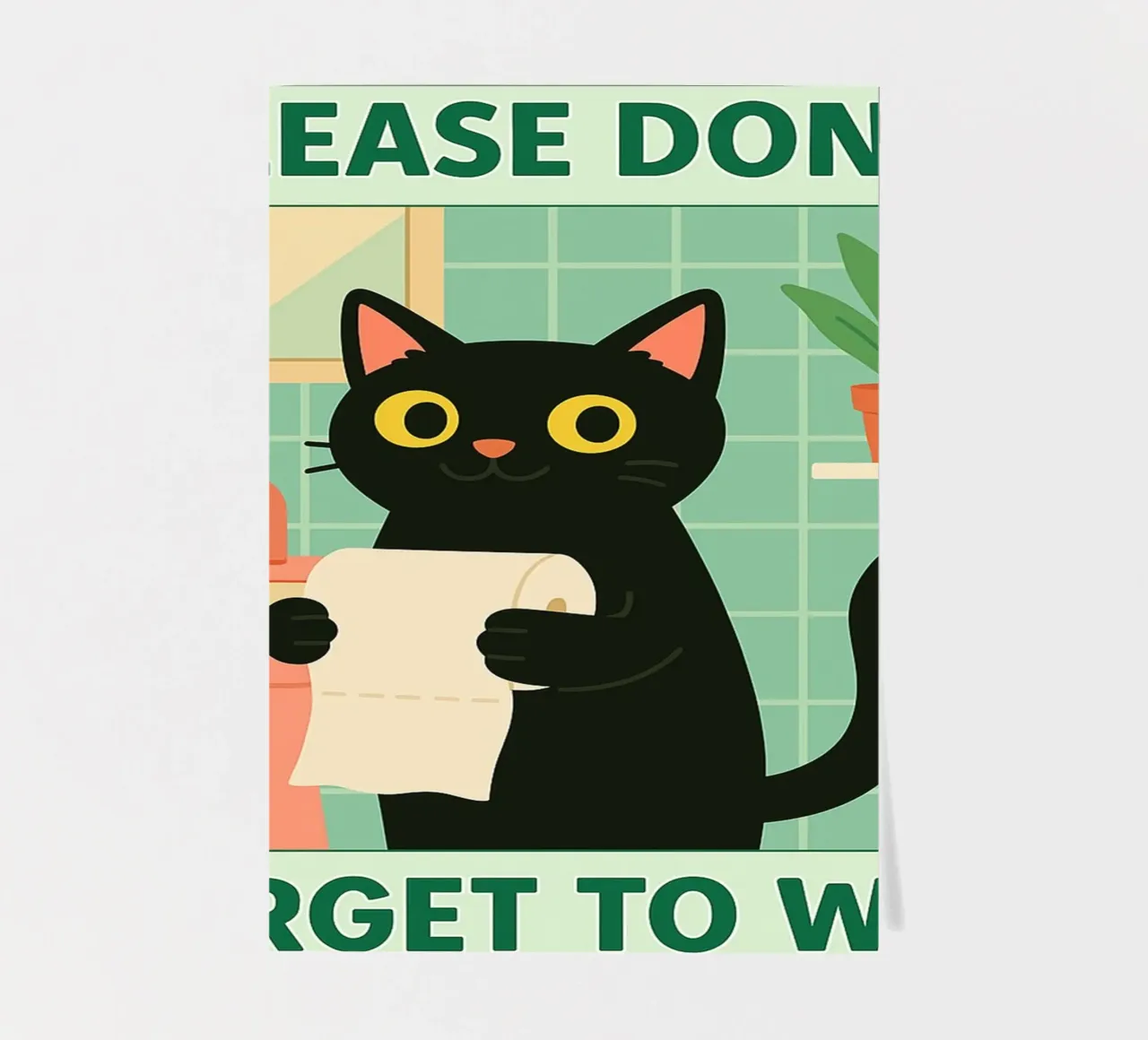 Bitte vergessen Sie nicht, die Katze zu wischen Stickerbogen von Avocadoz