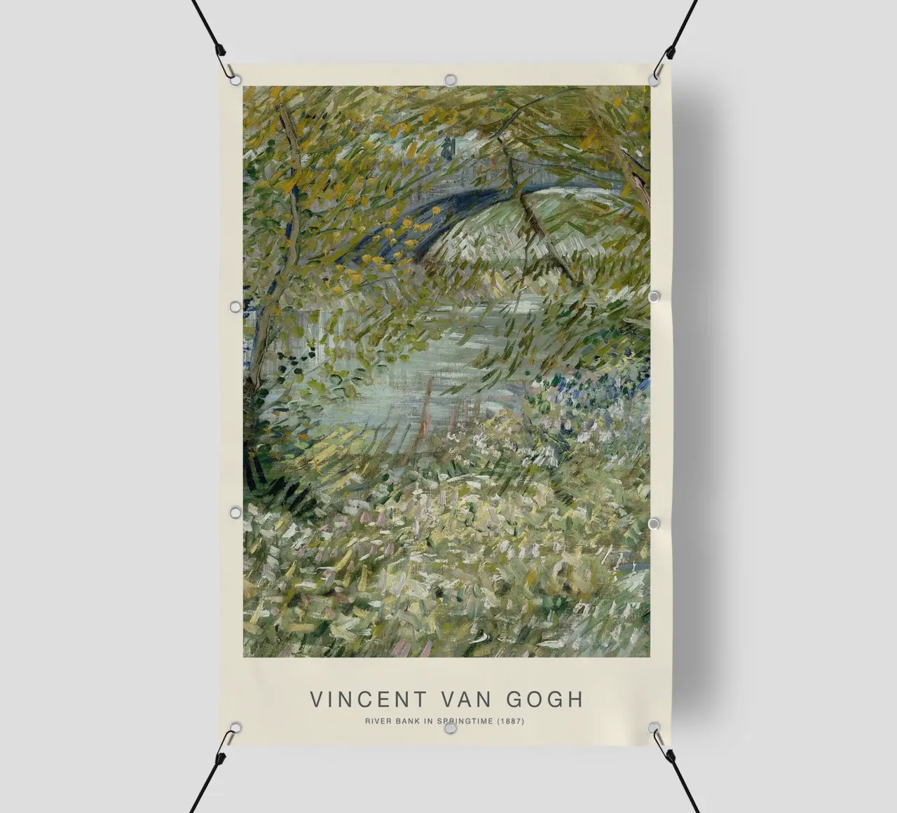 Riva del fiume in primavera, 1887 telo in pvc da Roy Terrell