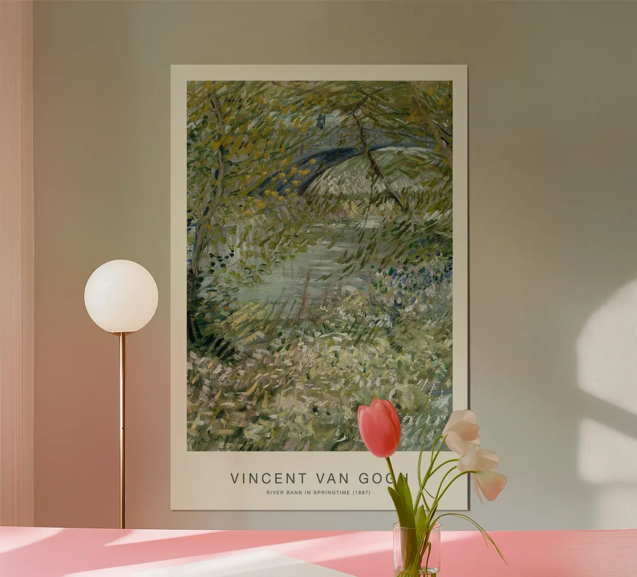 Riva del fiume in primavera, 1887 carta hahnemühle da Roy Terrell