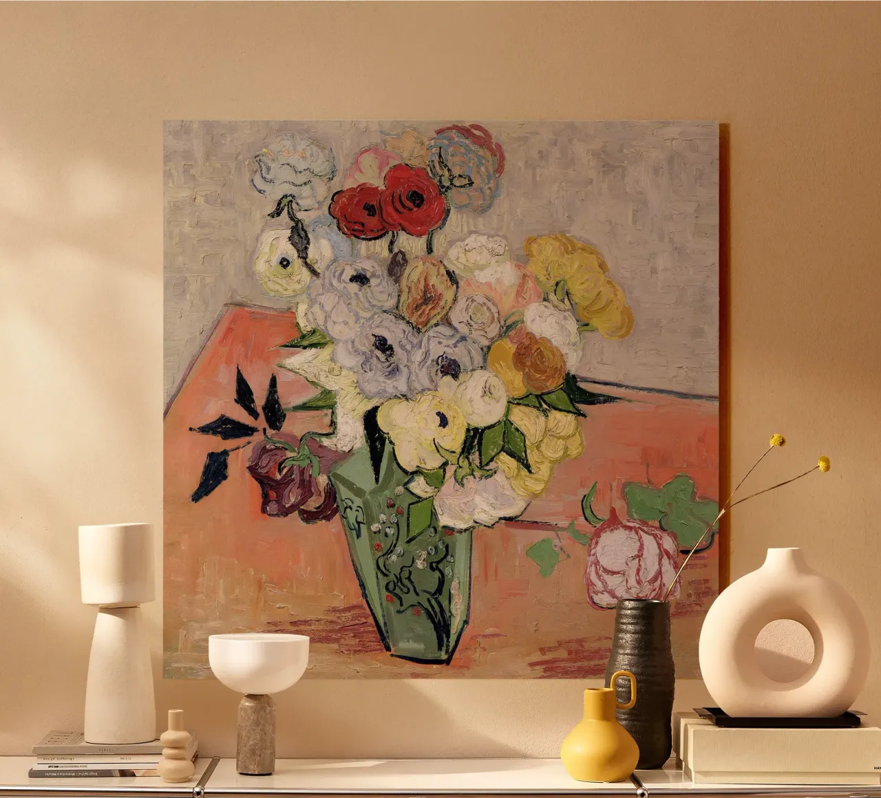 Rose e anemoni alluminio dibond da Roy Terrell