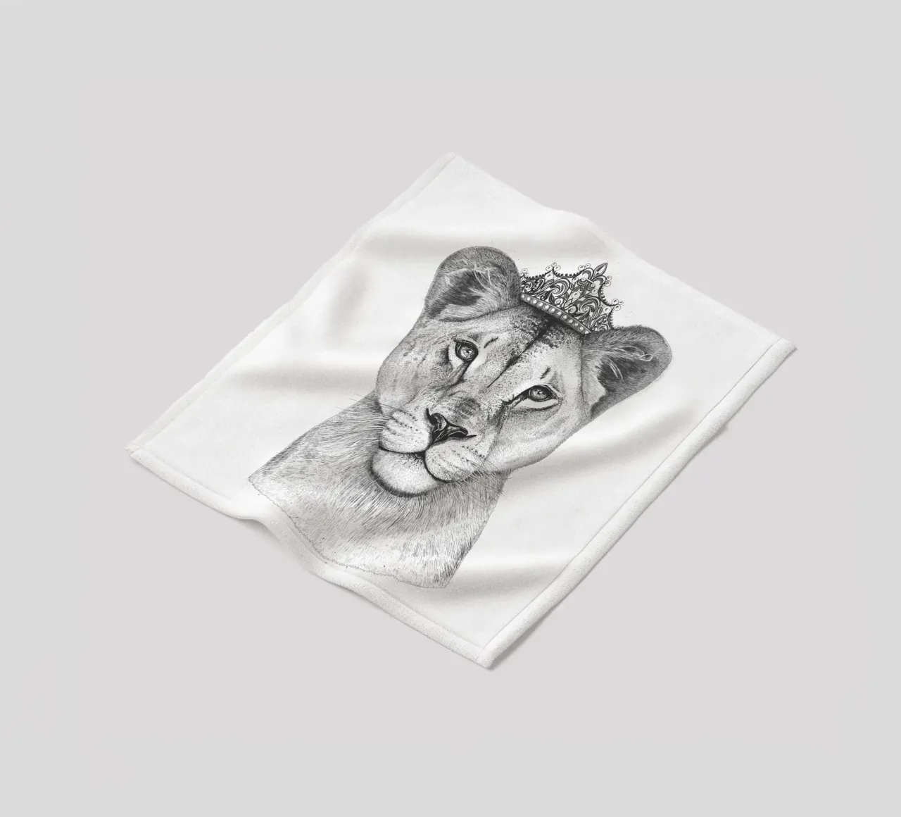 The Lioness Queen fleece blanket by valeriyakorenkova