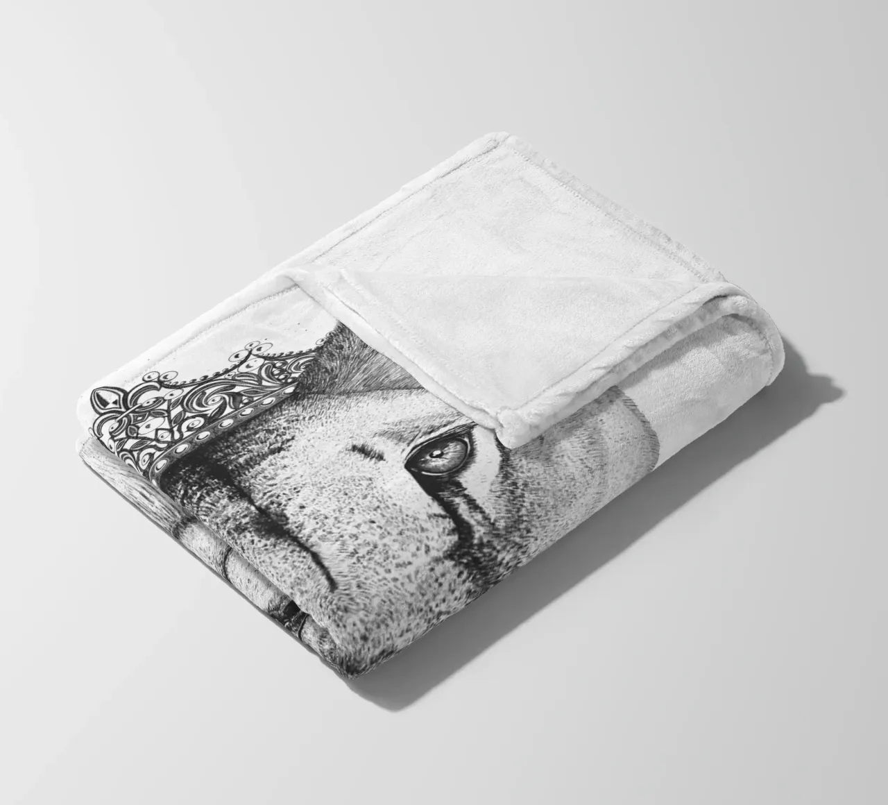 The Lioness Queen fleece blanket by valeriyakorenkova