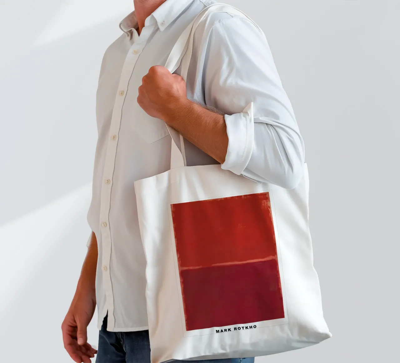Mark Rothko Rosso su rosso borsa in juta da traveler
