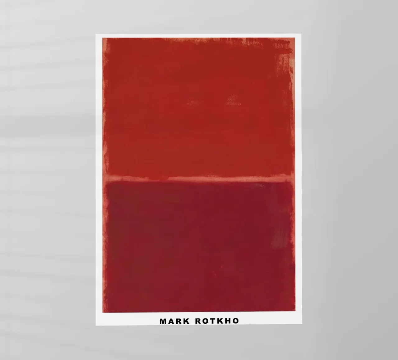 Mark Rothko Rosso su rosso pellicola backlit da traveler