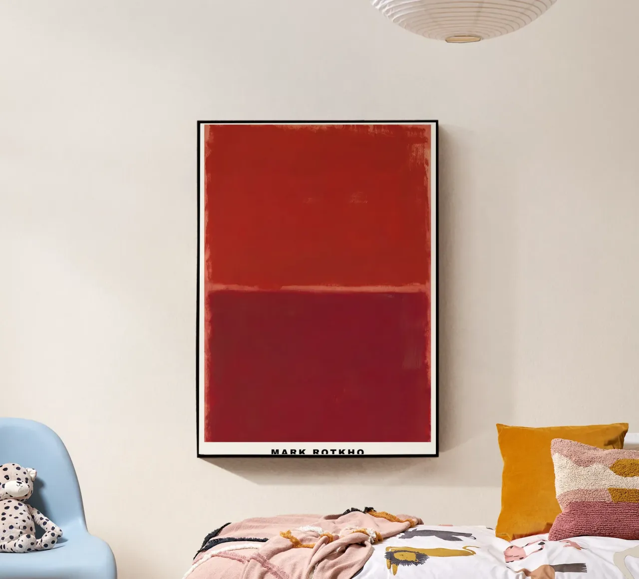 Mark Rothko Rosso su rosso plexiglass da traveler
