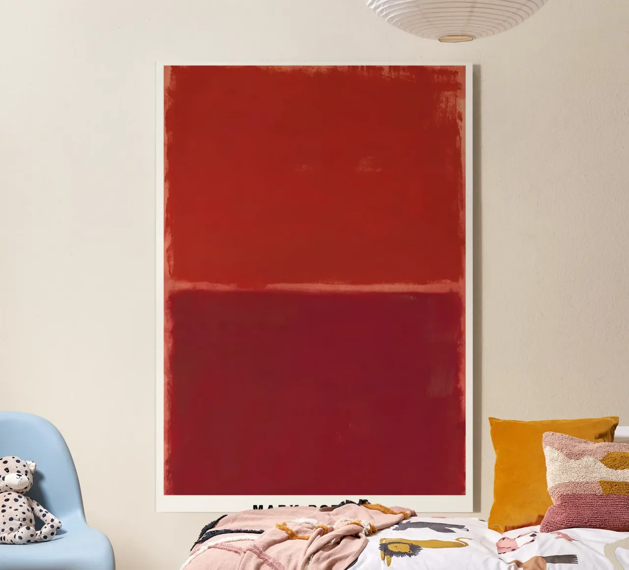 Mark Rothko Rosso su rosso plexiglass da traveler