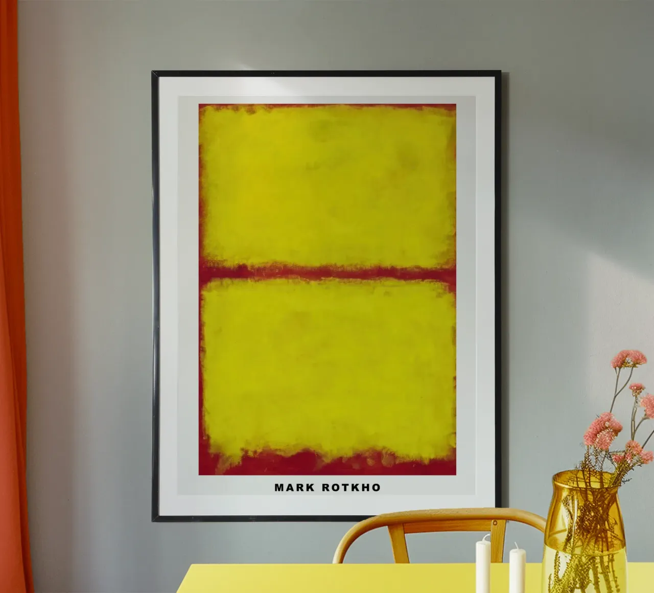 Mark Rothko Giallo su rosso poster da traveler